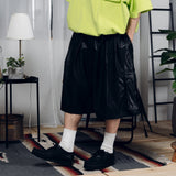 Military snake pattern faux leather shorts 【AZR-BL-0001-013】