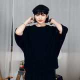 Wide loose waffle T-shirt 【AZR-BALLSY-22SS-AB】