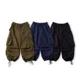 군용 드로우 코드 스노우 카고 바지