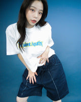 studentapathy denim half pants【SA0157】