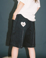 studentapathy denim half pants【SA0157】