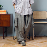 Wide balloon summer cargo pants【AZR-BL-0001-026】