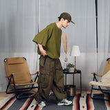 Wide loose waffle T-shirt 【AZR-BALLSY-22SS-AB】