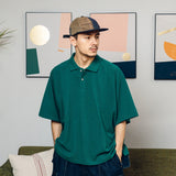 Wide loose kanoko polo shirt 【AZR-BALLSY-22SS-AC】