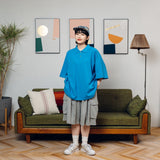 Wide loose kanoko polo shirt 【AZR-BALLSY-22SS-AC】