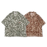 ZEBRA OPEN COLLAR SHIRT