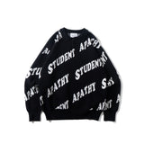 student apathy logo knit polo 【AZR-SA-0001-013】