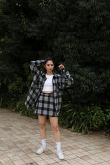 RAISED CHECK SHORT PANTS【AZR-HTH-0001-037】