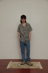 Leopard Print Open Collar Shirt