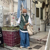 Color Pocket Balloon Denim Pants