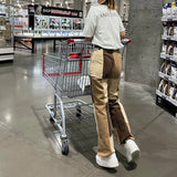 HTH original corduroy patch flare pants