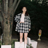 RAISED CHECK SHORT PANTS【AZR-HTH-0001-037】