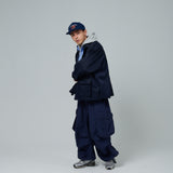 군용 드로우 코드 스노우 카고 바지