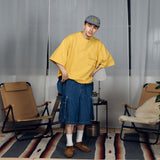 Military denim cargo shorts 【AZR-BL-0001-020】