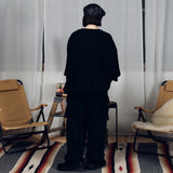 Wide loose waffle T-shirt 【AZR-BALLSY-22SS-AB】