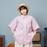 Military Fatigue Striped Shirt【AZR-BL-0001-021】