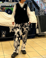 student apathy heart logo knit vest 【SA0186】