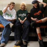 搖動男孩針跡牛仔褲