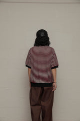 뿌리 덮개 국경 니트 폴로