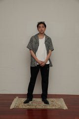 Leopard Print Open Collar Shirt