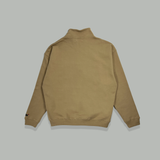 拼貼徽標半拉鍊汗