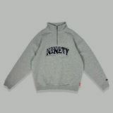 拼貼徽標半拉鍊汗