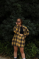 RAISED CHECK SHORT PANTS【AZR-HTH-0001-037】