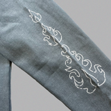 火焰徽標色素長T卹