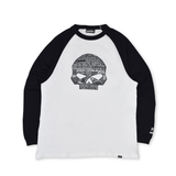 WHO28 Genzai Skull Raglan LS T恤
