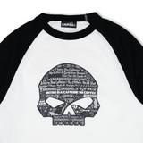 WHO28 Genzai Skull Raglan LS T恤