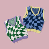 NG Checkered Knit Vest