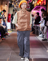 CHECK COLOR ANORAK VEST