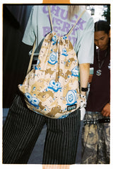 【090×YEPITAL】Chocolate Chip Camo 드로스트링 백 