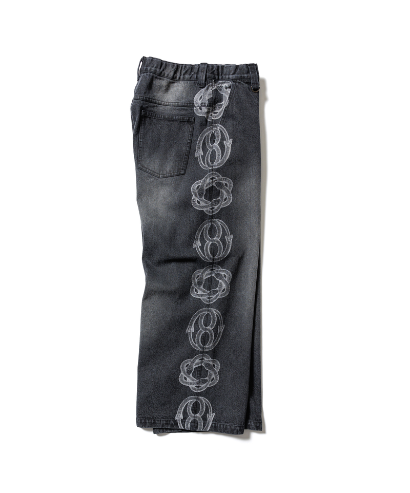 HYSTEHYSTERIC GLAMOUR SNAKE BAGGY DENIM PANTS
