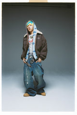 No Drag Slub Buggy Denim Pants