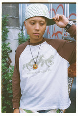 90 Horseshoe Logo Raglan L/S Tee