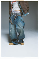 No Drag Slub Buggy Denim Pants