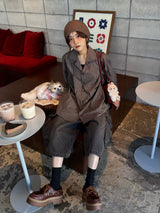 WB loose check shirt