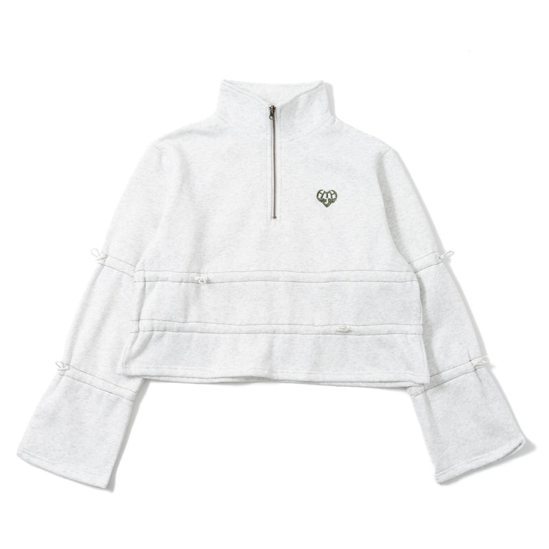 Draw Cord Half Zip Sweat