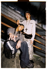 Cursive Logo Henley Neck Thermal L/S Tee