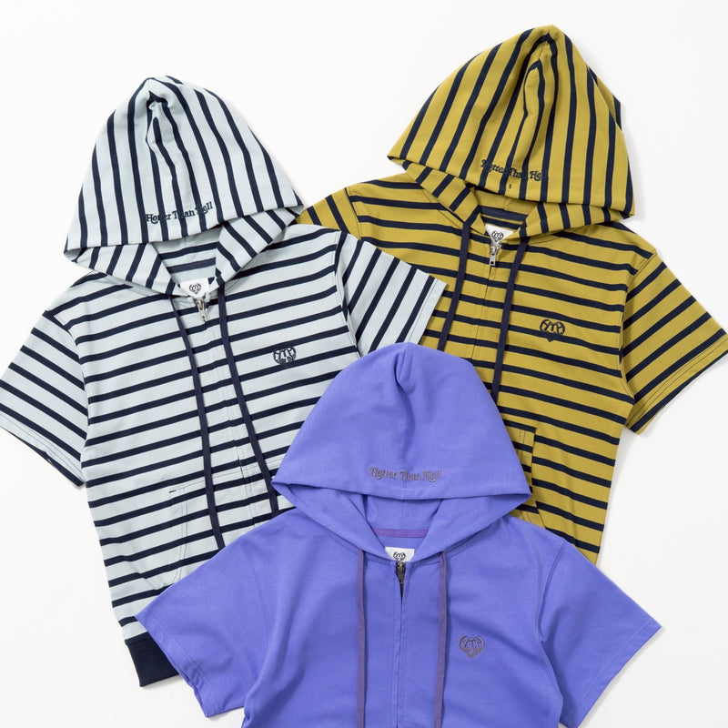 Assort Short sleeve zip hoodie