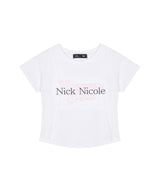 [NICK&NICOLE × YOUNGER SONG]Double Logo Pintuck Top