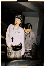 Cursive Logo Henley Neck Thermal L/S Tee