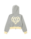 BICOLOR HEART LOGO HOODIE 