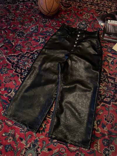 Ballsy Painter Faux Leather Baggy Pants
