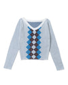 ARGYLE SWITCH KNIT 