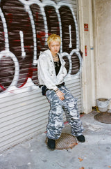 Bone Distressed Zip Hoodie 