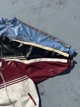 faux leather switching blouson