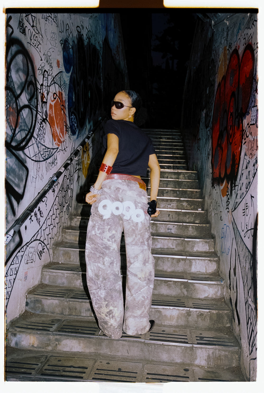 9090 OG Logo Painted Denim Pants – YZ