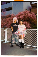 Sakura Embroidered Slub Buggy Jorts